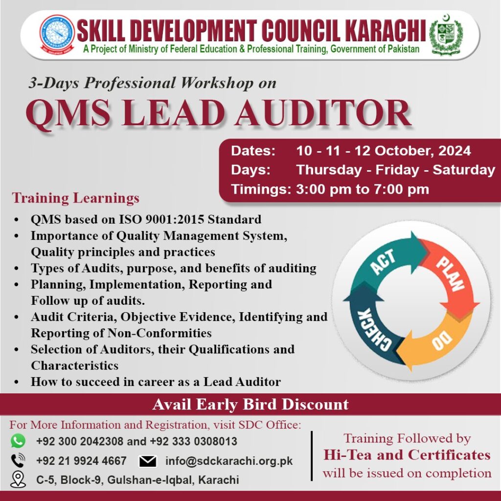 Skill Development Council Karachi training programs