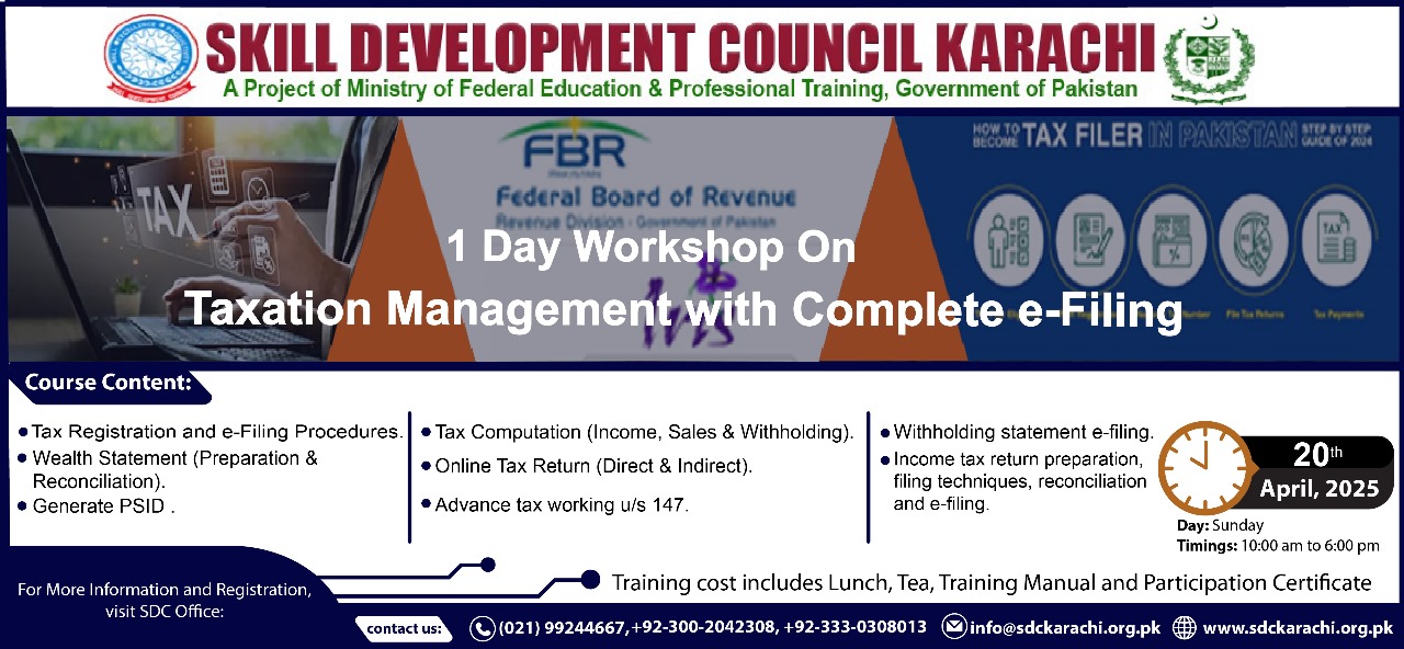 workshops at SDC karachi