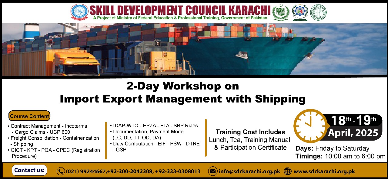 workshops at SDC karachi