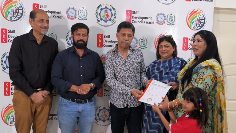 Certificate ceremony of women bike riding course by Bint-e-ahan at sdc karach