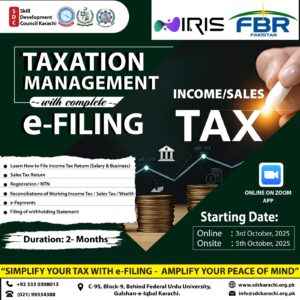 Taxation management with complete e-filing